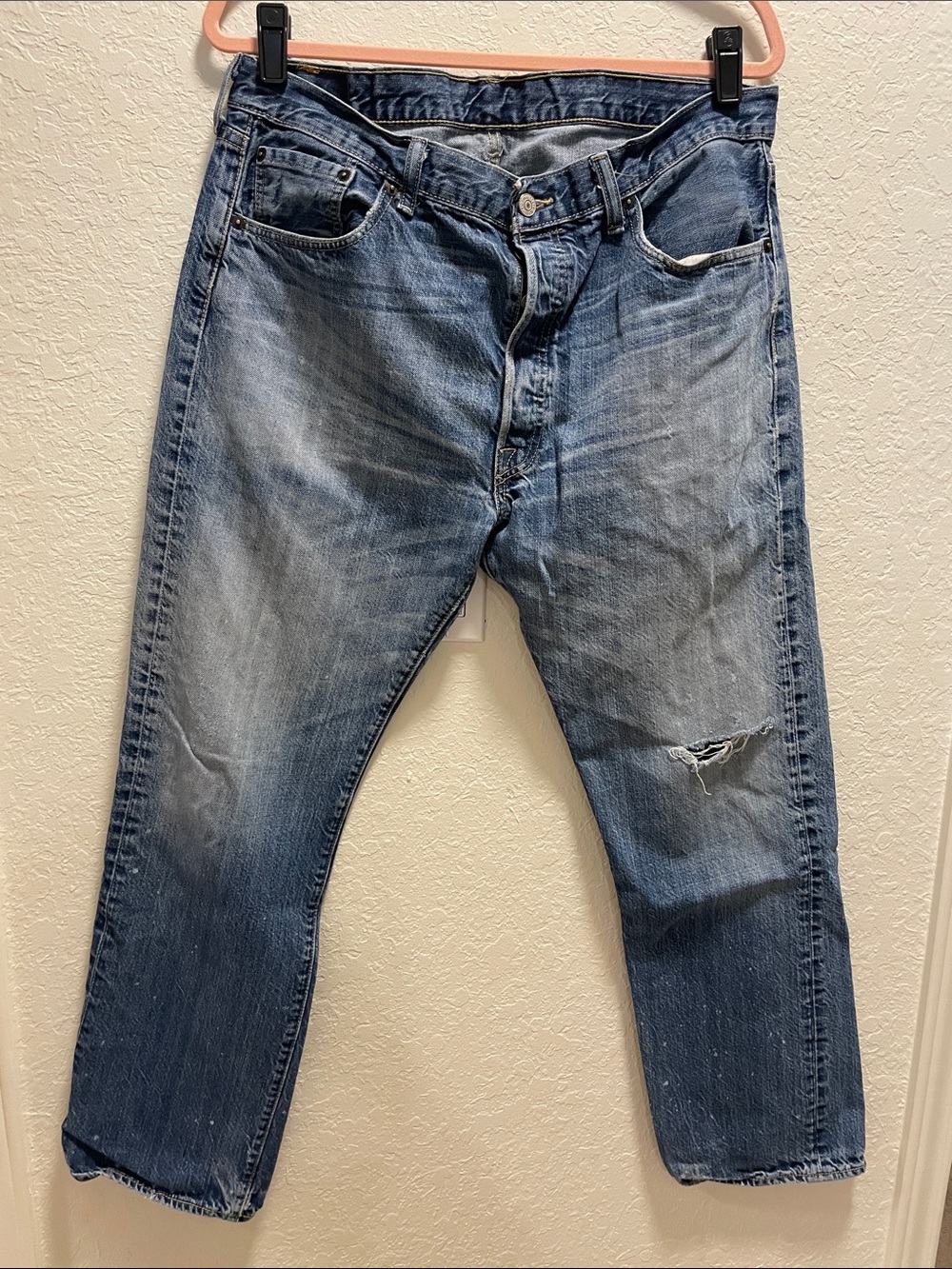 Levi's Relaxed Fit Distressed Blue Jeans